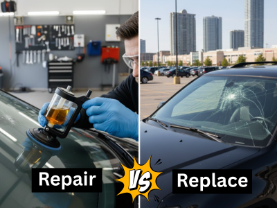 Windshield chip repair and replacement service in Mississauga