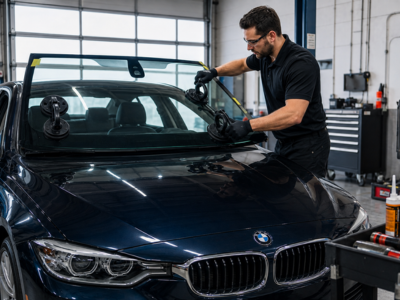 BMW windshield replacement and ADAS camera calibration in Toronto